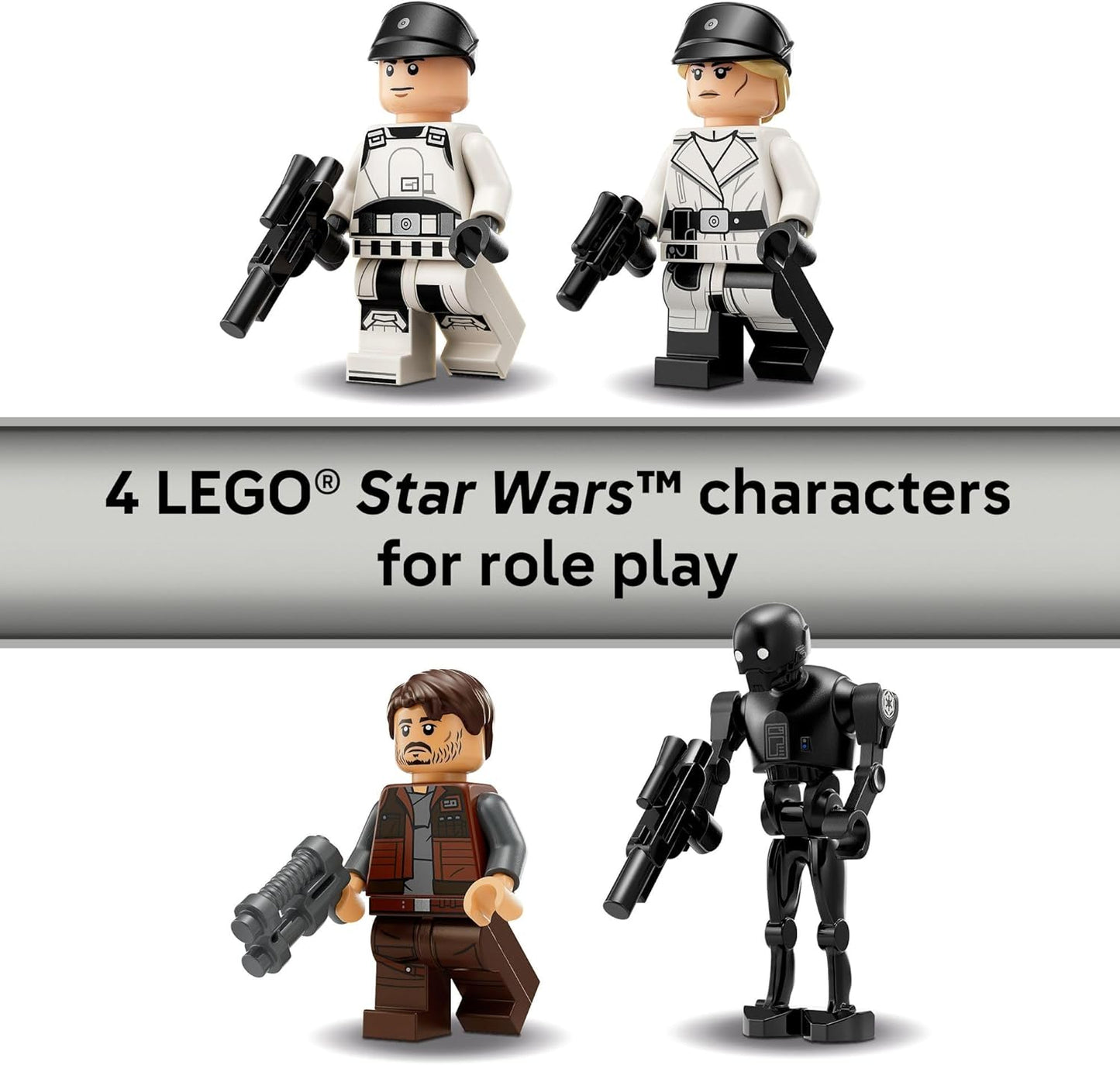 LEGO Star Wars Conjunto de Construcción U-Wing de los Rebeldes - Incluye a Cassian Andor, Dedra Meero y K-2SO - Juguete de Acción Modelo para Fans de Andor - Idea de Regalo de Cumpleaños para Niños