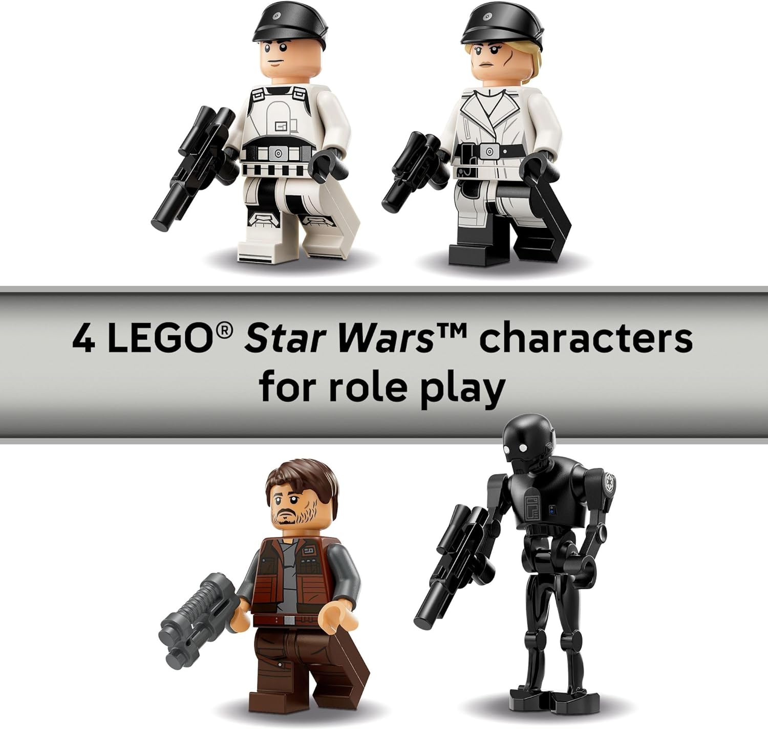 LEGO Star Wars Conjunto de Construcción U-Wing de los Rebeldes - Incluye a Cassian Andor, Dedra Meero y K-2SO - Juguete de Acción Modelo para Fans de Andor - Idea de Regalo de Cumpleaños para Niños