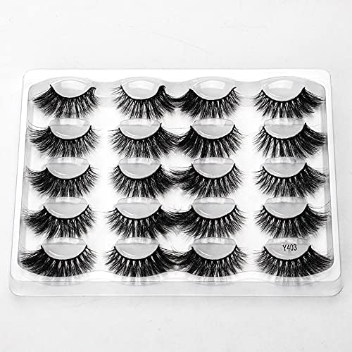 10 Pairs Y4 Series False Eyelashes Y4 Series Dense Recital Stage Makeup Natural Long Eyelash Extensions Fake Eyelashes (Y403)