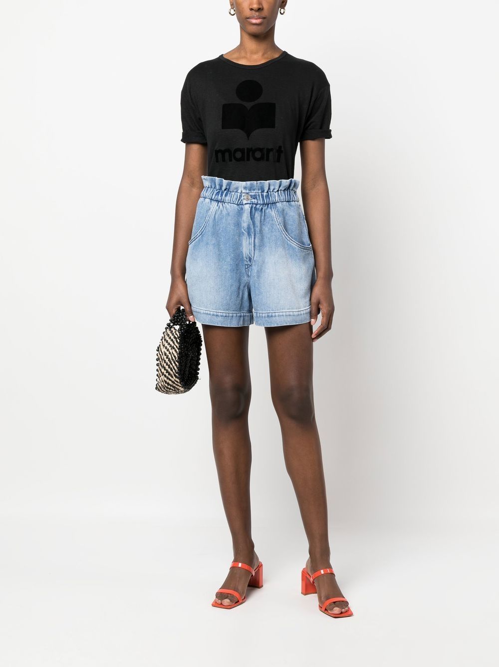Marant Marant Etoile KoldiロゴリネンTシャツ - Image 4