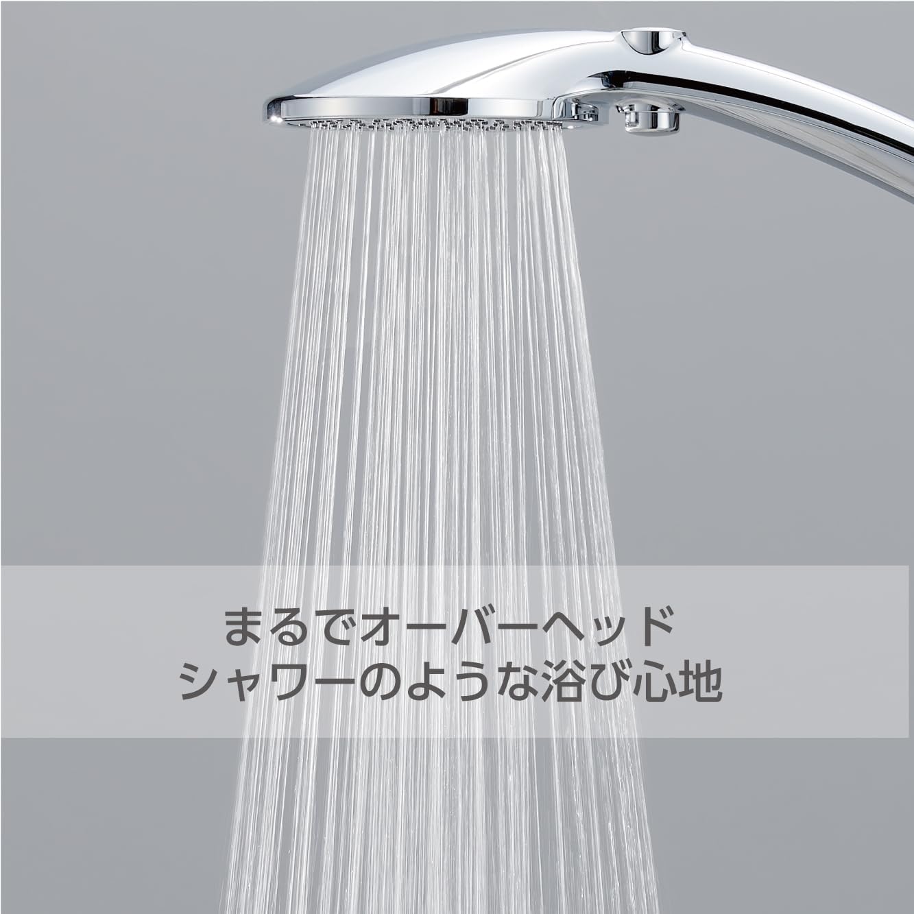 SANEI PS3503-81XA-CHA20-EC Large Metallic Shower Head, Hand Stop, Plated, Large Shower Plate, Plenty of Water, 40% Water Saving, Made in Japan