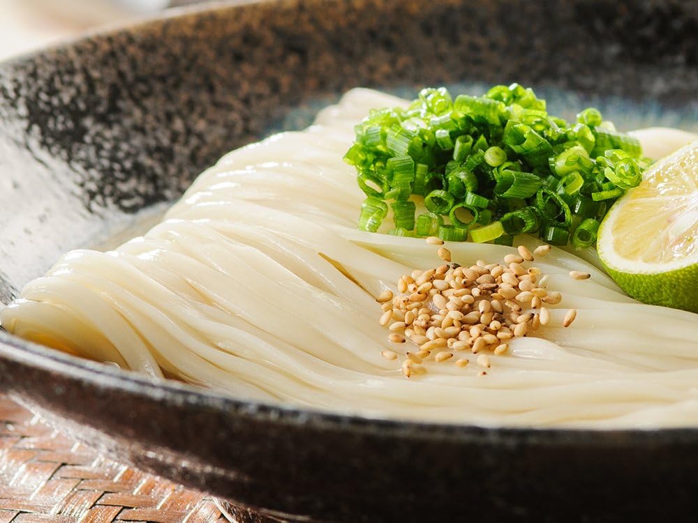 Akita Inaniwa Udon Ogawa, Inaniwa Udon Sample Set, 3.5 oz (100 g) x 2 bundles, Additive-Free Sauce