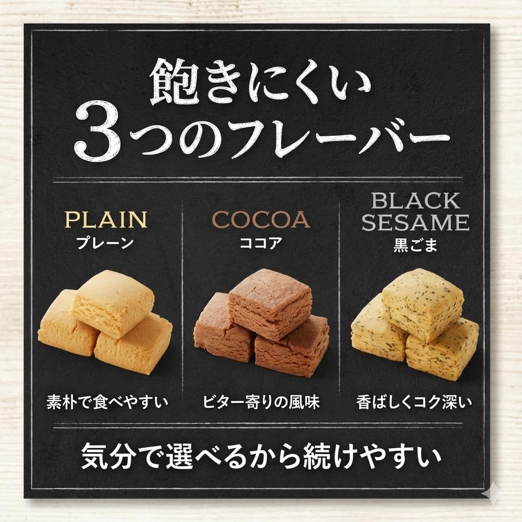 Soy Milk Okara Cookies, 2.2 lbs (1 kg), Plain, Cocoa, Black Sesame, Diet, Candy, Cookies, Low Sugar, Snacks, Large Capacity, No Additives, Low Sugar