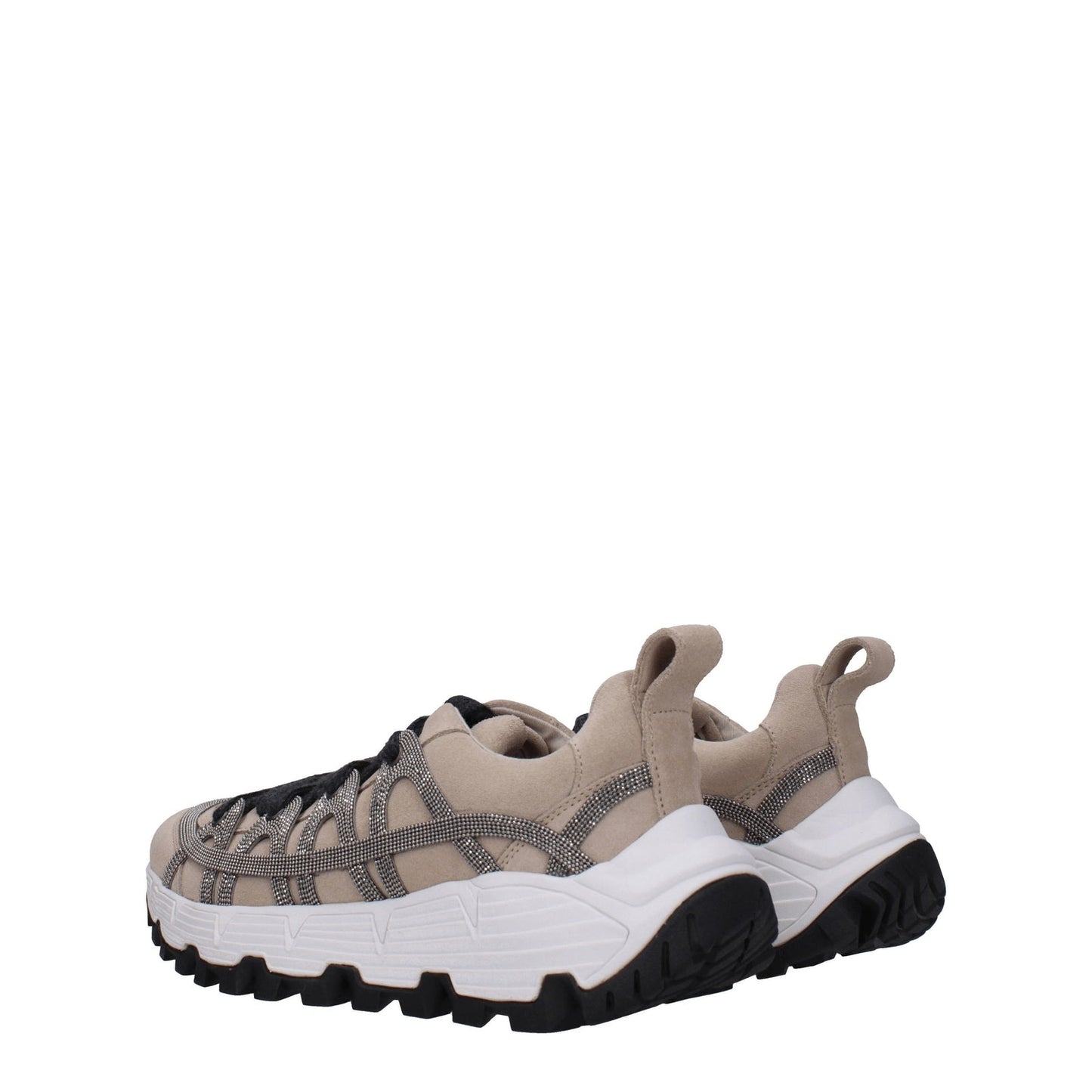 Brunello Cucinelli Sneakers Vibram Woman Suede Beige - Image 4