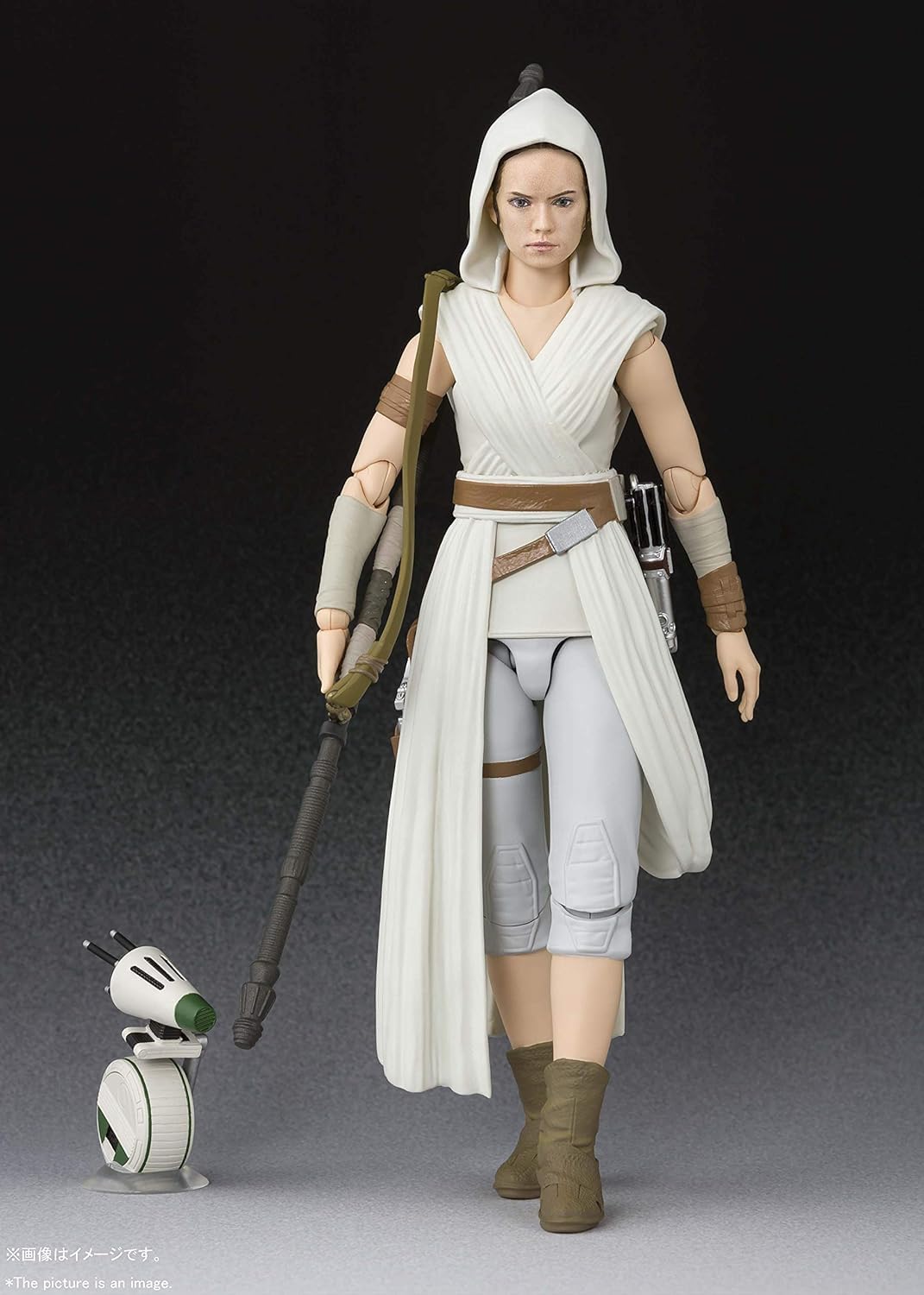 S.H. Figuarts Rey & D-O (Star Wars: The Rise of Skywalker) (Resale Version), Approx. 5.7 inches (145 mm), PVC & ABS, Pre-painted Action Figure