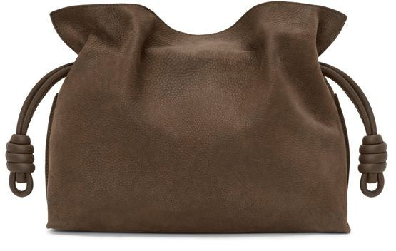 LOEWE Medium Flamenco clutch in grained nubuck - Image 4