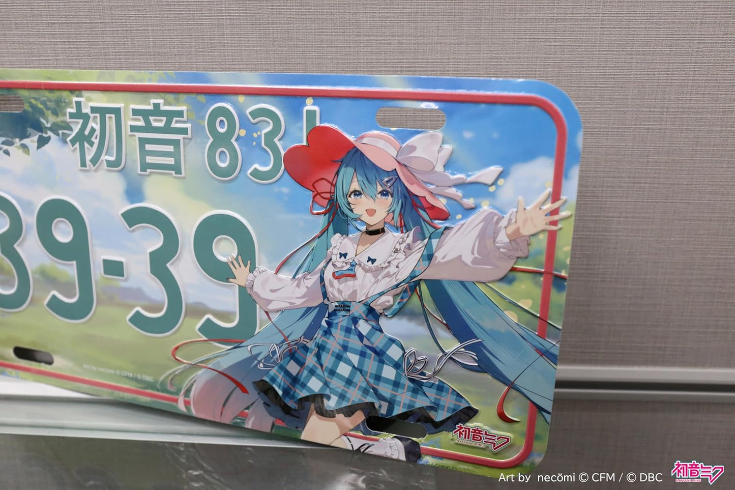 Hatsune Miku License Plate (CANBUS2025 Ver.) Aluminum Plate Interior Photography