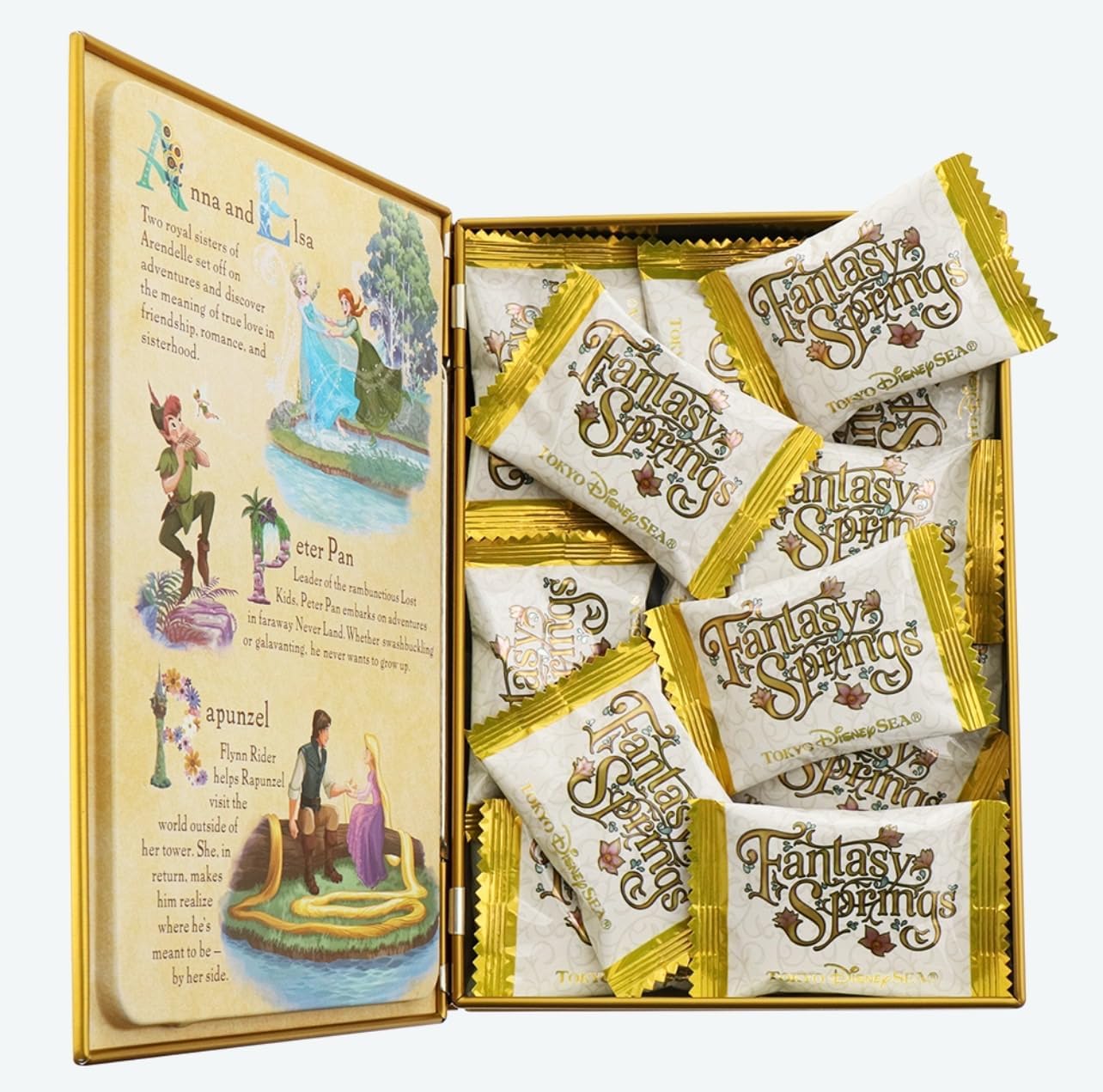 Tokyo DisneySea Exclusive, Chocolate Tin Fantasy Springs, A Spectacular and Beautiful World View Themed Goods, Dreaming of Fantasy Springs, TDR TokyoDisneyResort, Snacks, Souvenirs, Disney Goods,