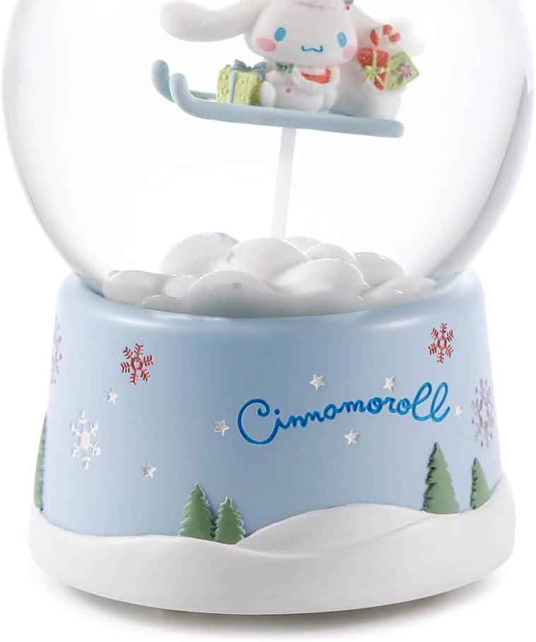 Sanrio Characters x JARLL KT22113-JP Cinnamon Roll Christmas Sleigh Snow Globe Music Box Interior Figurine Decoration Present Wedding Gift Birthday Approx. 7.1 inches (18 cm) Height