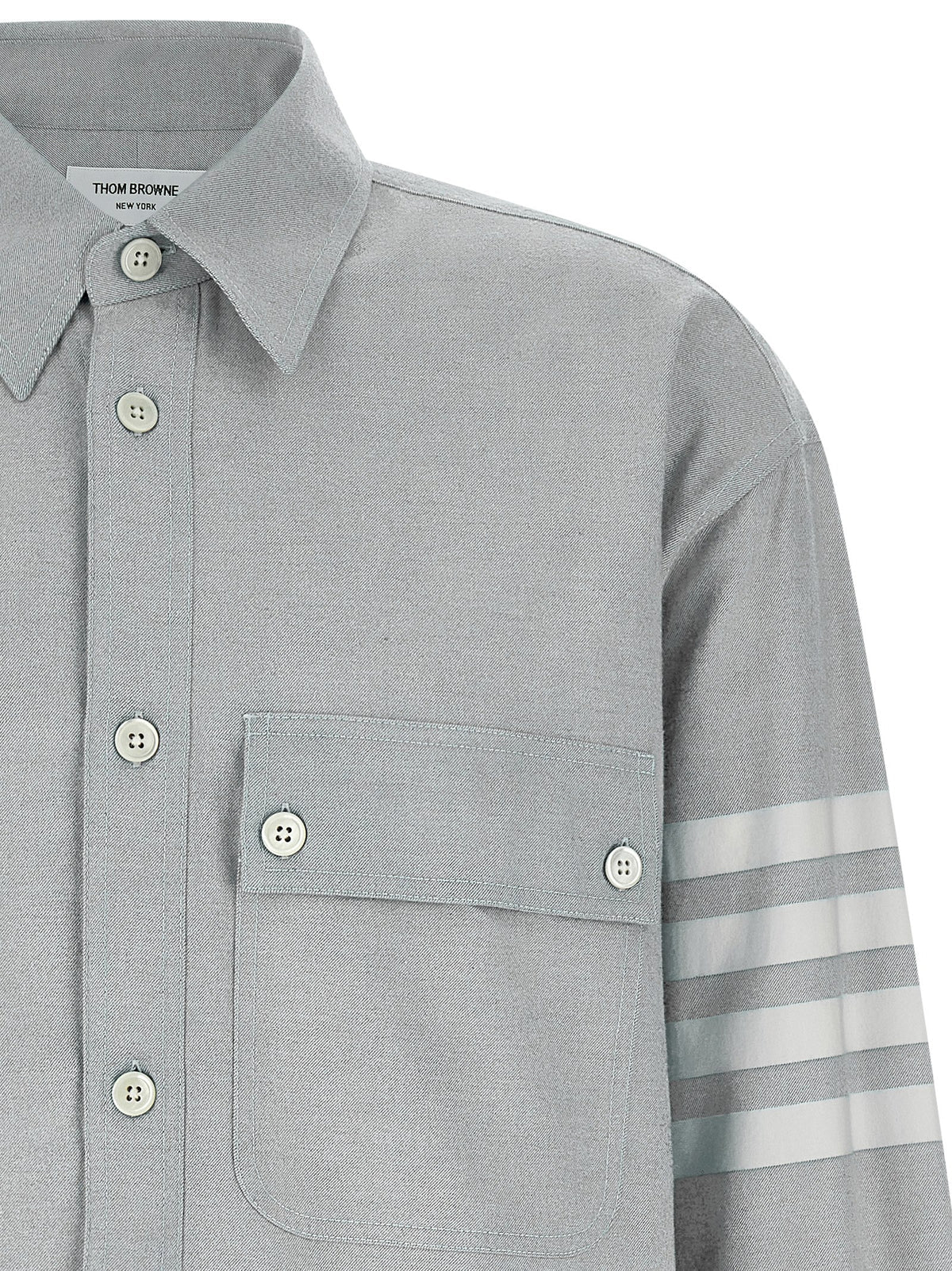 Thom Thom Browne '4 Bar'フランネルシャツ - Image 4