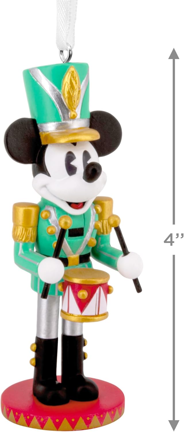 Hallmark Disney - Adorno navideño de cascanueces de Mickey Mouse, regalos para fanáticos de Disney