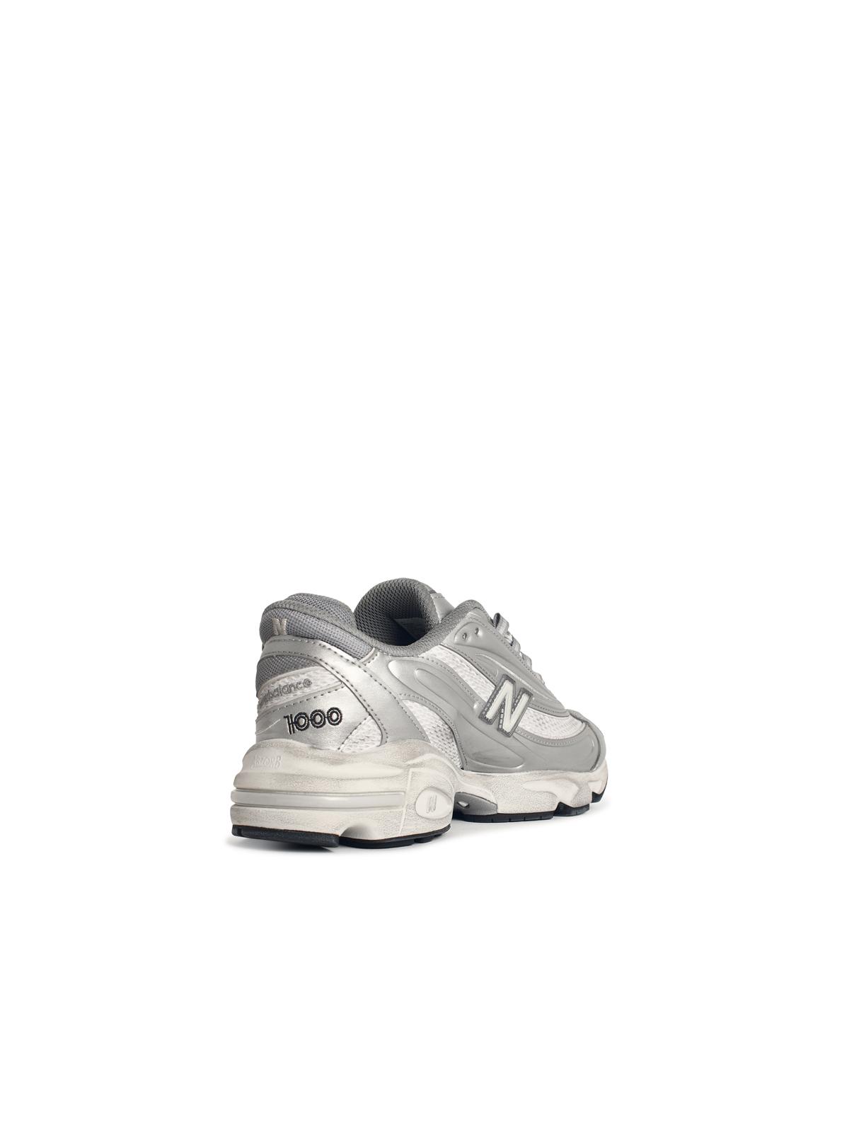 Designer Brand ニューバランス '1000'シルバーファブリックブレンドスニーカー - Image 4