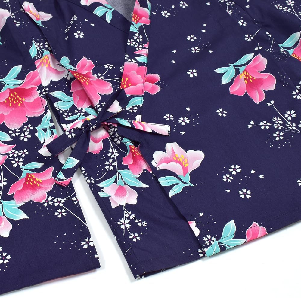 COLORFUL CANDY STYLE NB700140 Yukata Set, 55.1 inches (140 cm), Sweet Pea/Navy Blue, Children's Yukata Set, Dress, Fireworks Display, Summer Festival, Girls