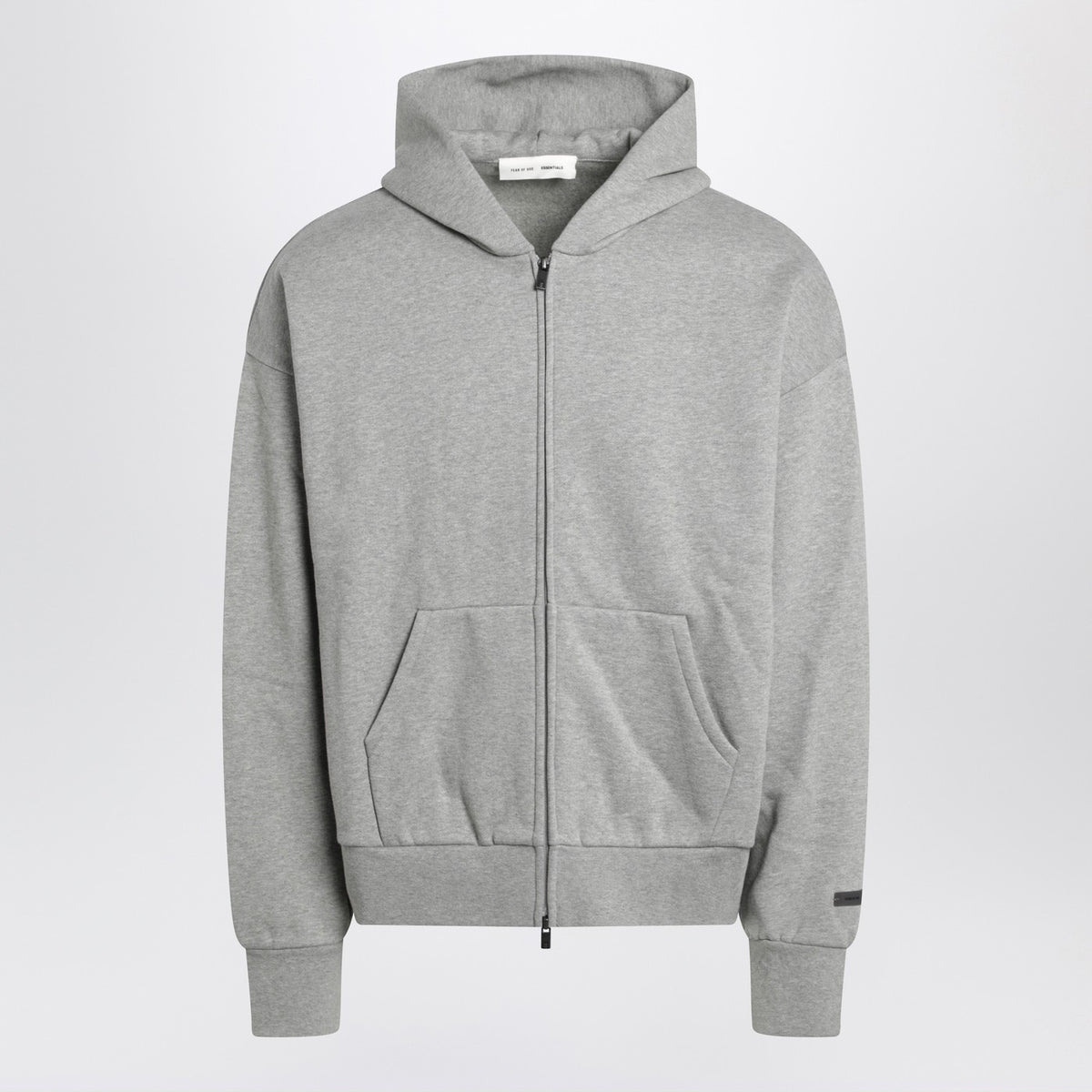 Fear Fear Of God Essentials グレー コットン フリース パーカー - Image 4