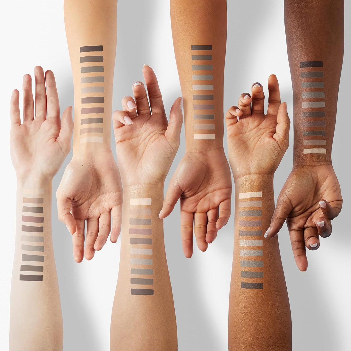 Erinde 10 colores paleta de sombra de ojos desnuda, paleta de maquillaje de sombra de ojos mate marrón taupe, paleta de ojos ahumados gris neutro, ultra-mezclable, sombra de ojos natural de larga