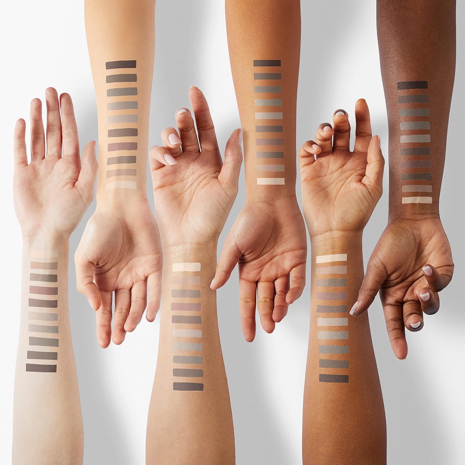 Erinde 10 colores paleta de sombra de ojos desnuda, paleta de maquillaje de sombra de ojos mate marrón taupe, paleta de ojos ahumados gris neutro, ultra-mezclable, sombra de ojos natural de larga