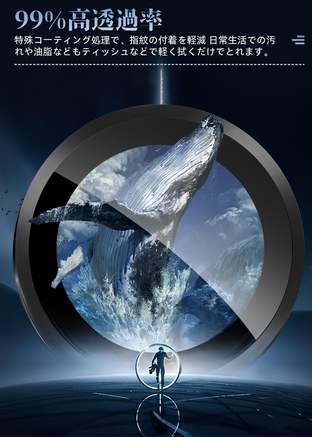 Kakuki for Galaxy S24 Ultra Camera Film [Kakuki] Galaxy S24 Ultra (SC-52E / SCG26) Camera Protective Film Thin Tempered Glass Shockproof Standalone Over-Exposure Aluminum Alloy Camera Cover (Black,