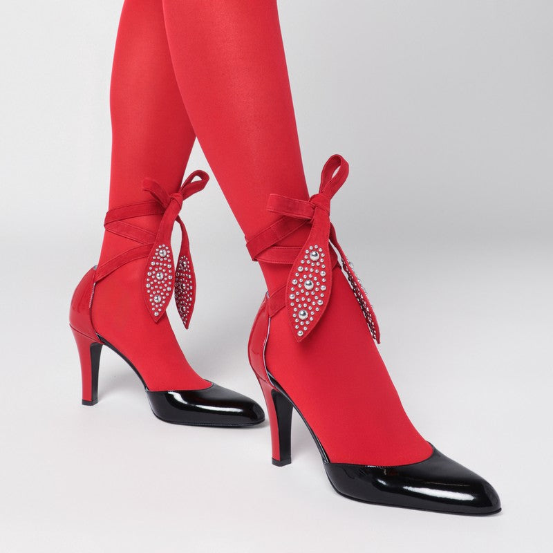 Valentino ヴァレンティーノガラヴァニブラックアンドレッドの有作デコレテ - Image 4