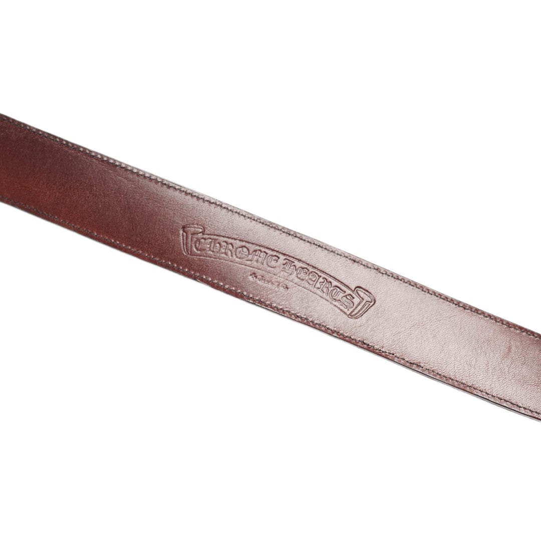 CHROME HEARTS BROWN 'DOUBLE ROLLER' BELT