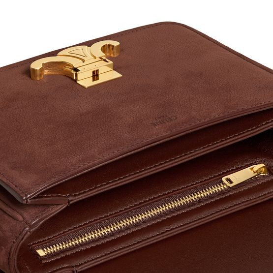 CELINE teen Triomphe bag in grained nubuck calfskin - Image 4