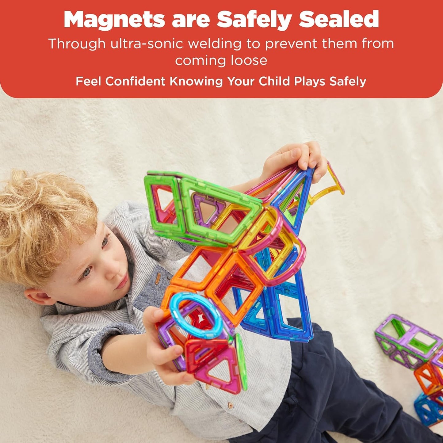 MAGFORMERS 62 Piece Designer Set, Magnetic Blocks, Educational Toy for Creativity