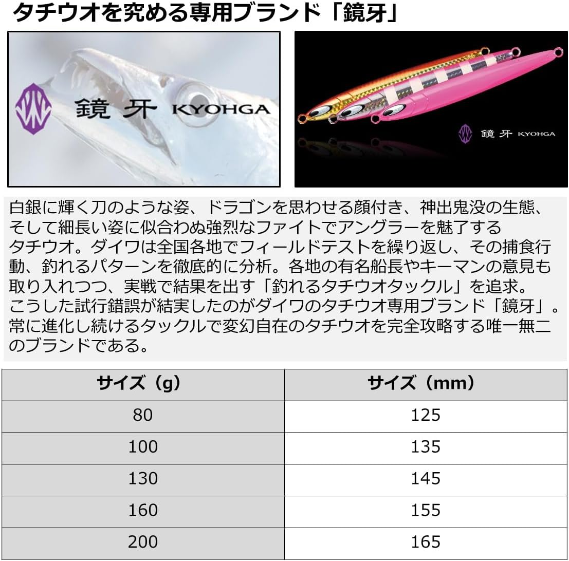 Daiwa Hairtail Kyohga Jig Semi Long Lure