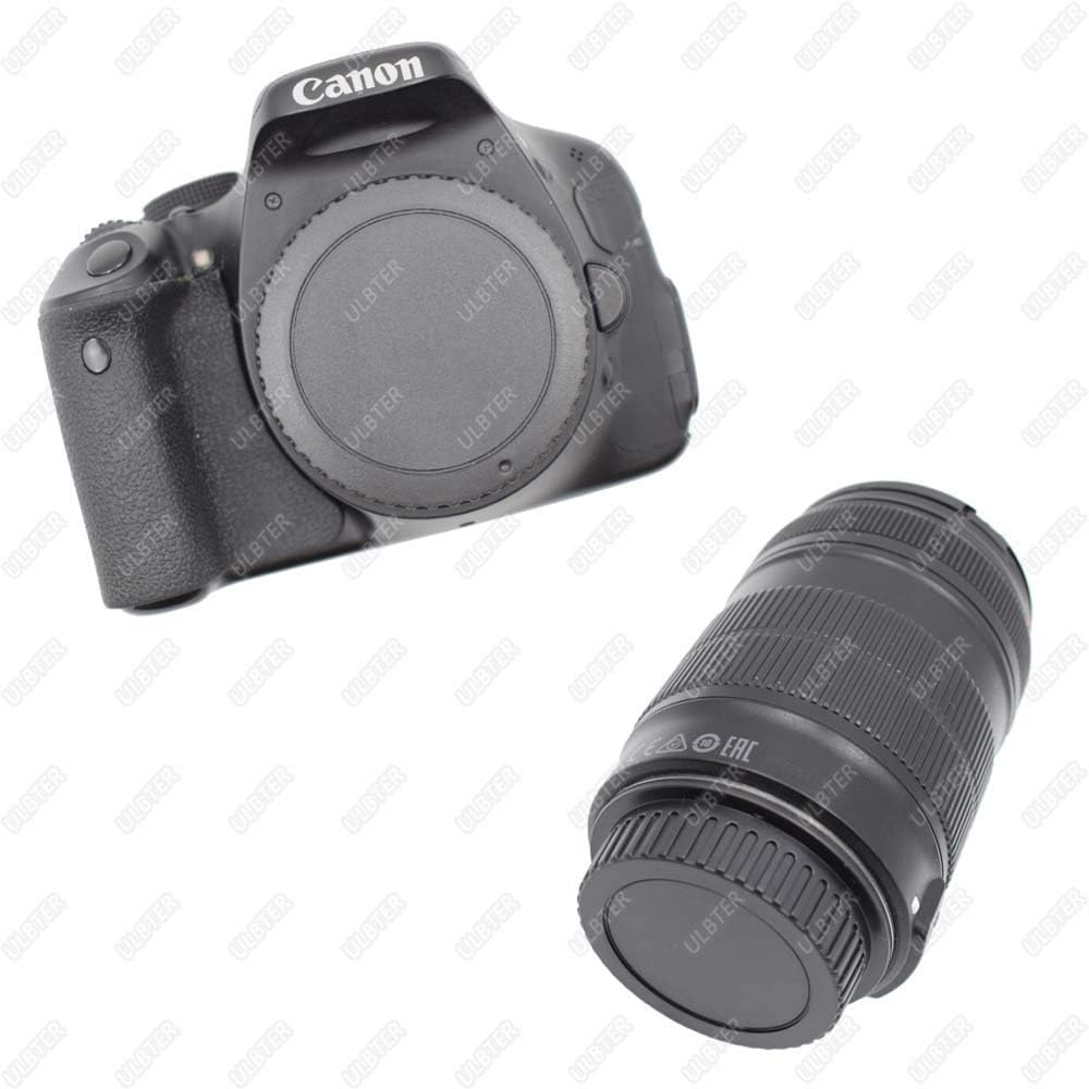 Front Body Cap and Rear Lens Cap Cover for Canon EOS EF/EF-S Lens Rebel T7 T6 T5 T8i T7i T6i SL3 SL2 T6S 5D Mark IV/III/II 6D Mark II/I, EOS 90D/80D 77D 70D 7D Mark II 1D X Mark II