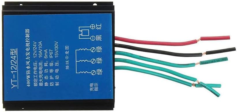 風力タービン、風力T型発電機5ブレード電源、充電コントローラー付き、12V(12V)