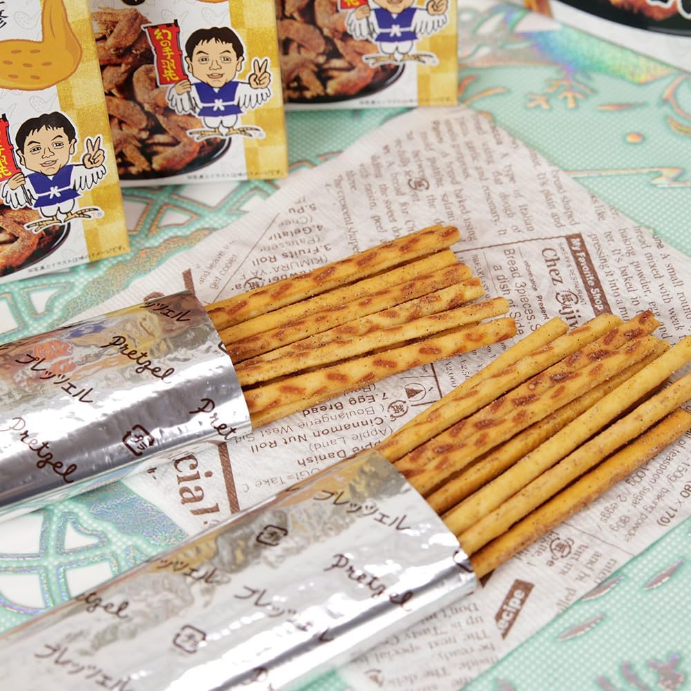 Nagoya Souvenir World Yama-chan Supervised New Phantom Chicken Wings Flavor Pretzel, 4 Boxes, Nagatoya