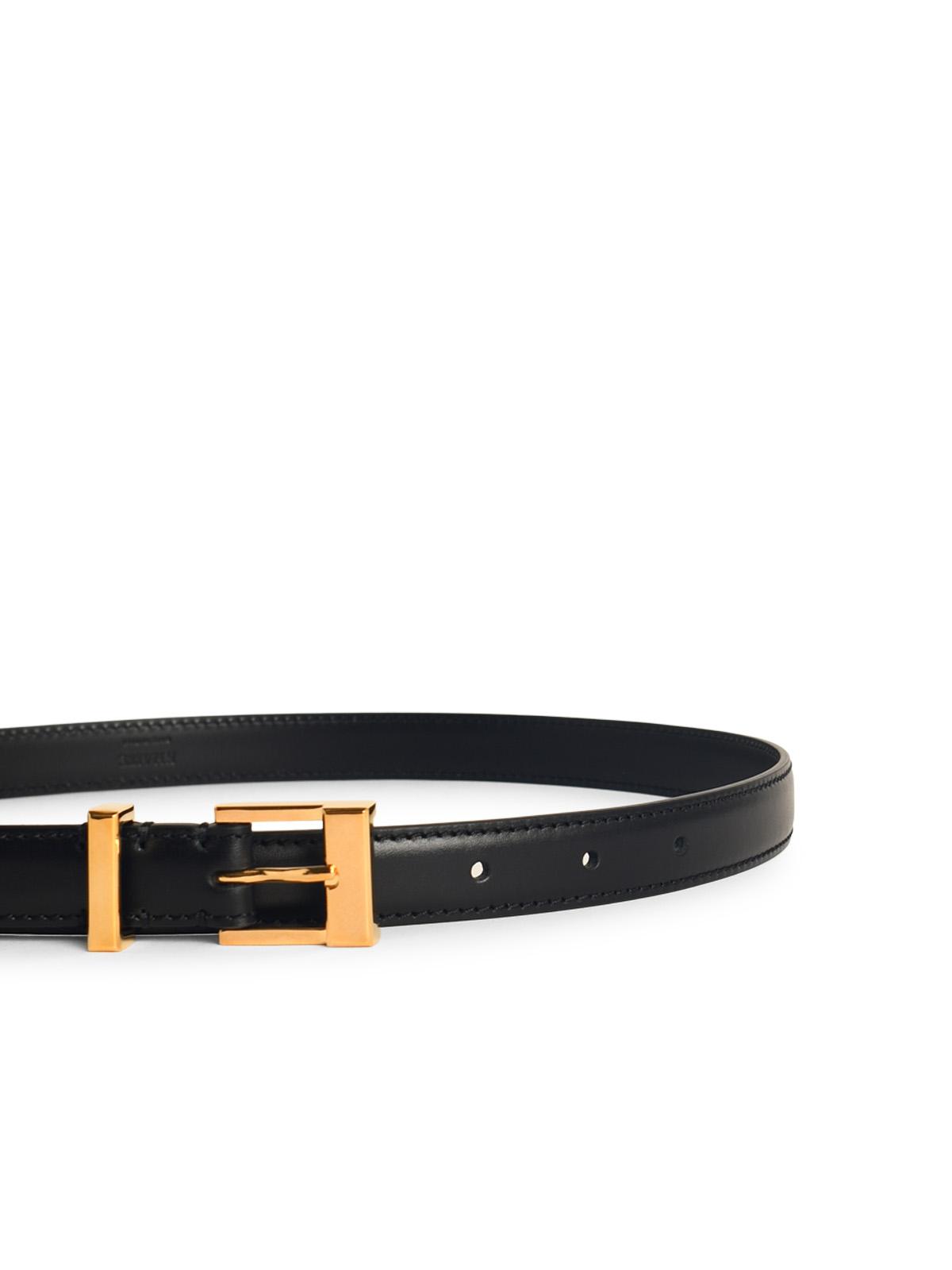 Khaite Khaite 'Manhattan' Black Lear Belt - Image 4