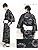 Nishiki Men's Yukata + One-Touch Belt Set, 2-Piece Set, Tailored with Japanese Pattern, Japanese Clothing, Fireworks Festival