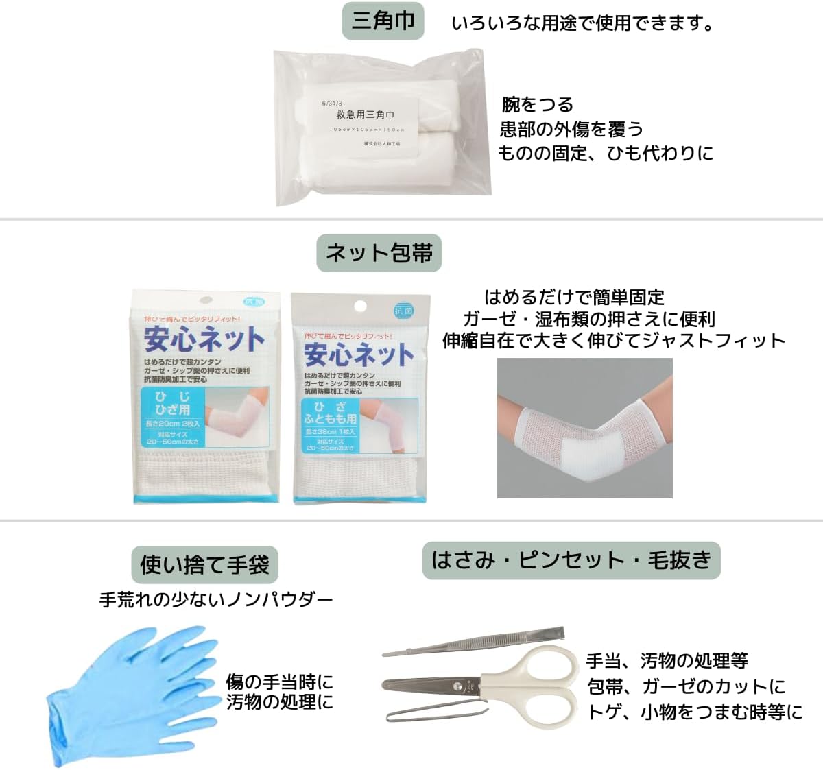 F-2485 First Aid Set, 20 Pieces, First Aid Kit, Business Offices, Occupational Safety and Health Regulations, First Aid Kit, Made in Japan, Case, Easy to Carry, Lightweight, First Aid Kit, Quasi Drug, Home, Family, Disaster Prevention, S, White