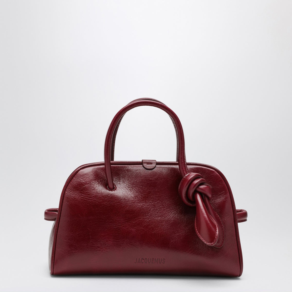 Jacquemus Jacquemus Burgundy Leather Turismo Small Bag - Image 4