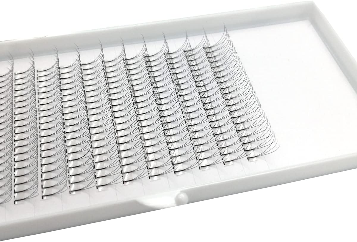 3 D Premade Fans 3 Boxes 3D Eyelash Extensions C/D Curl Thickness 0.07/0.10mm Length 8-15mm Matsueku Ultra Fine Light Lasting Natural Finish 3D Stem Long Eyelashes Extensions 3 Boxes (C-0.07mm, Black