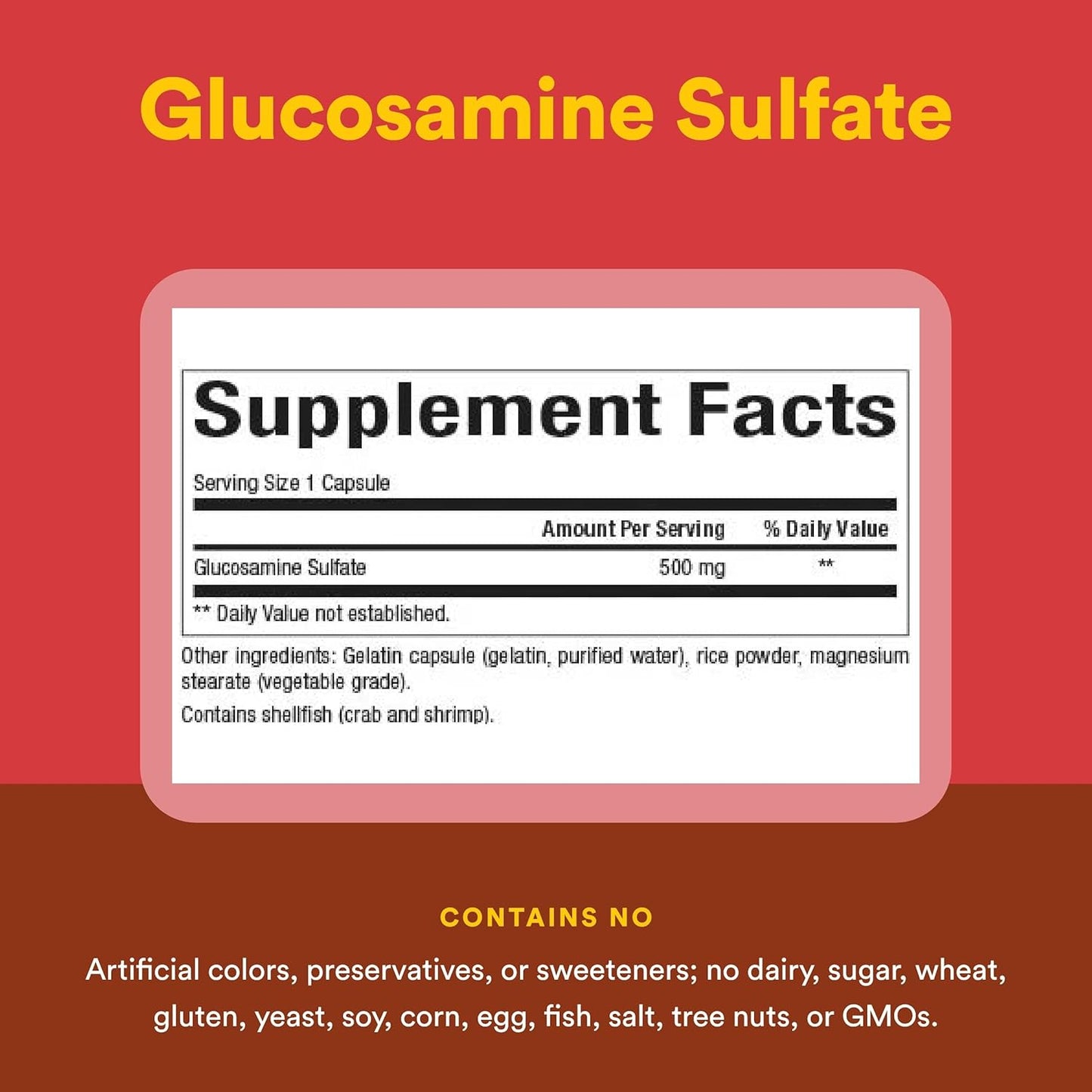 Natural Factors, Glucosamine Sulfate, 500 mg, 360 Capsules