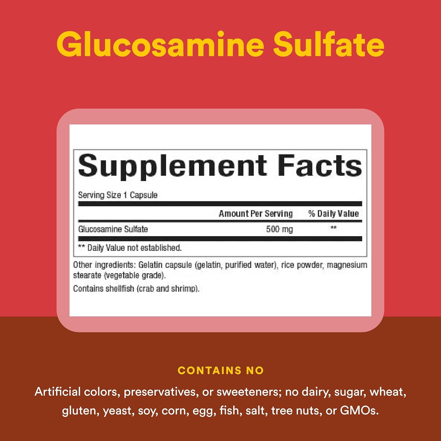 Natural Factors, Glucosamine Sulfate, 500 mg, 360 Capsules