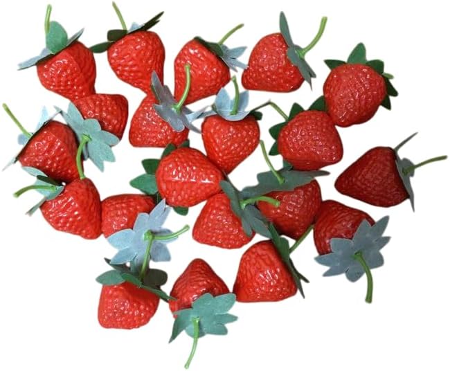 Cute Food Samples (Strawberries, Cherries), Food Models, Stores, Cakes, Fruits, Displays, DIY Displays, 20 Strawberries, 20 Cherries, Total of 40 Pieces