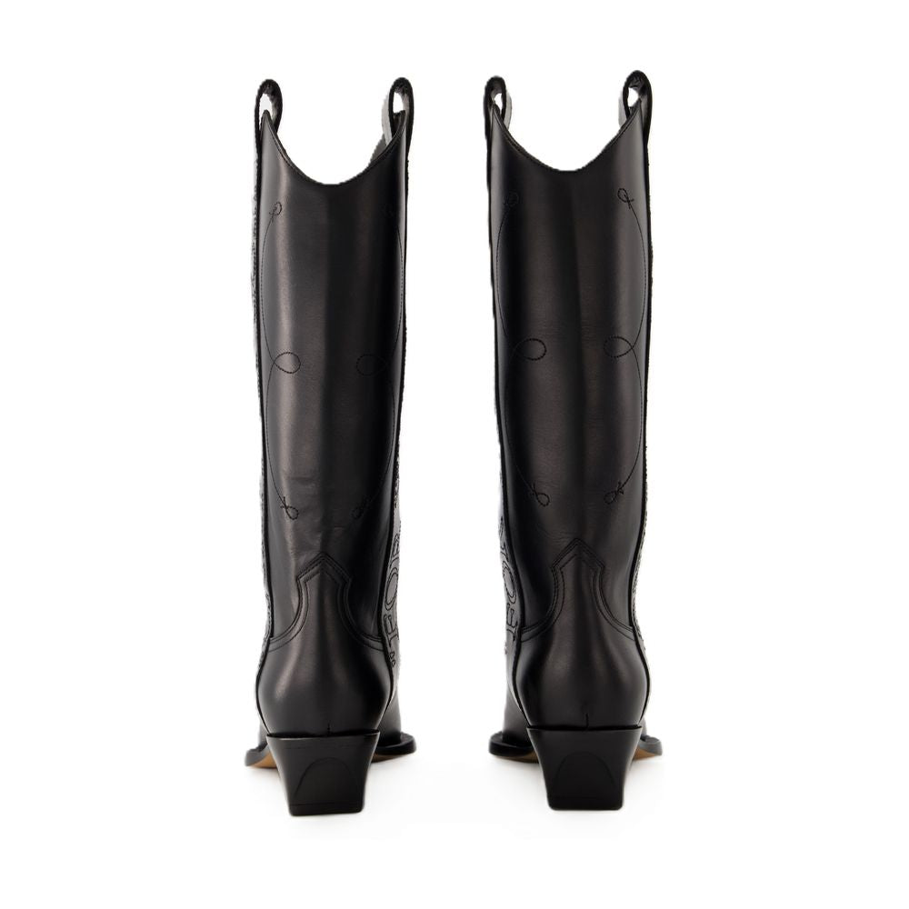 Off For Walking Boots Off White Leather Black - Image 4