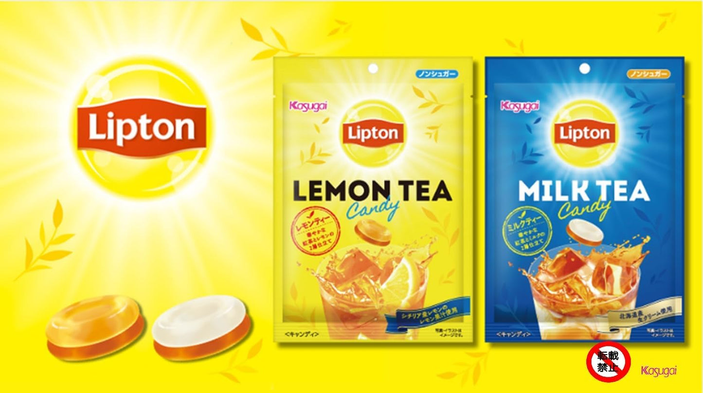 Kasugai Seika Lipton Milk Tea Candy, 2.0 oz (58 g) x 6 Bags (Official)