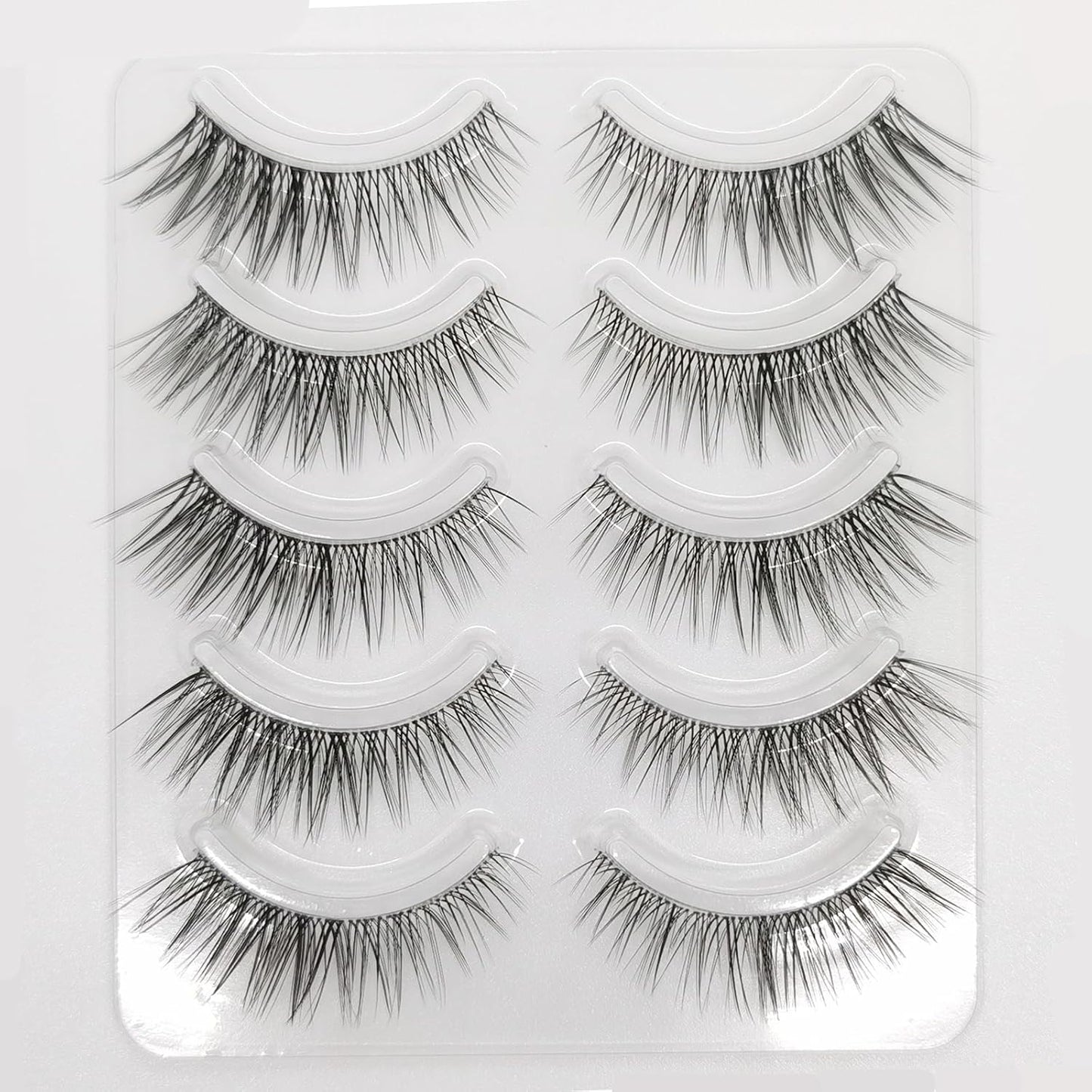 Bodermincer False Eyelashes, Natural Upper Eyelashes, 3D 023 Popular Handmade Actress Eyelashes 5 Pairs (x1)