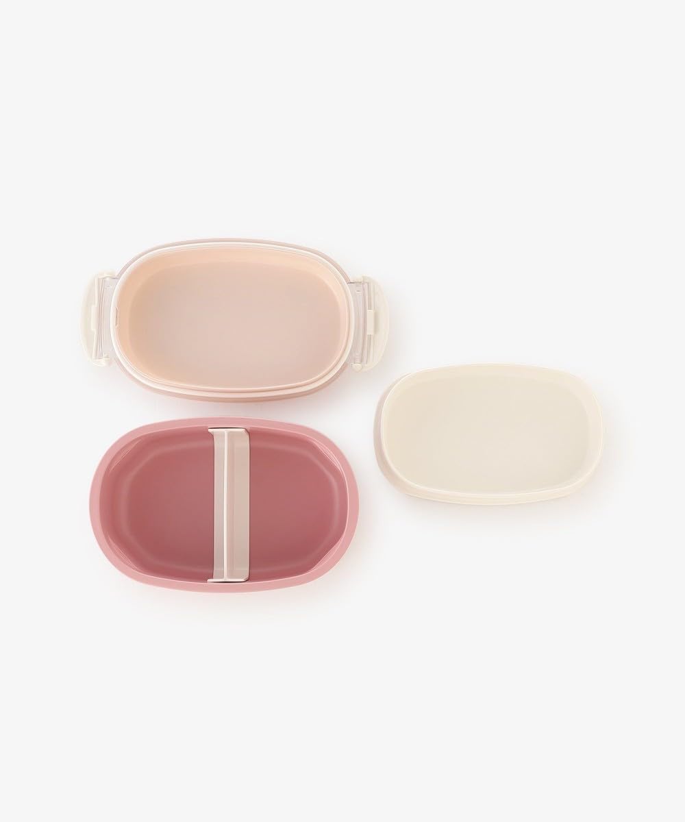 AfternoonTea LIVING JQ43 Bento Box, Strawberry, 2-Way Antibacterial 2-Point Lock-Type Lunch Box, Pink