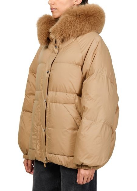 YVES SALOMON Hooded puffer jacket with a fox fur trim - Image 4
