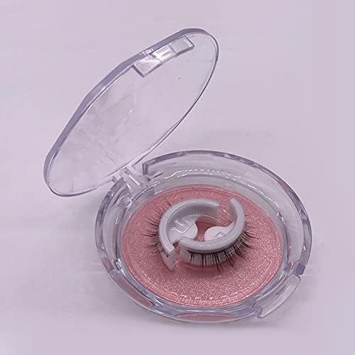 PT Decals 1 Pair Self Adhesive False Eyelashes, Reusable Self Adhesive False Eyelashes, Natural, Popular Eyelash Practice Tool, No Glue Free, Waterproof with Storage Box, Soft and Comfortable for