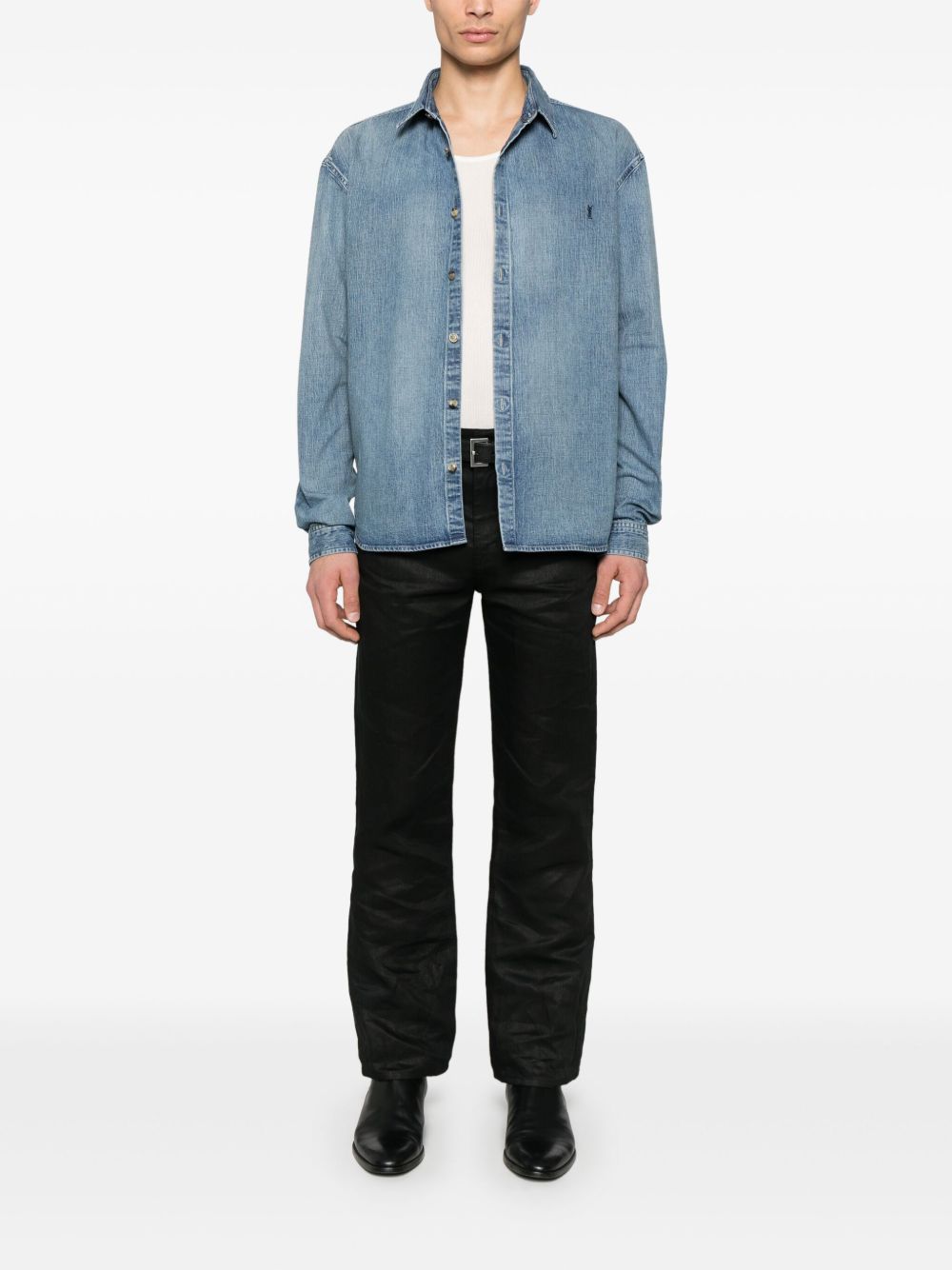 Saint セントローランカッサンデデニムシャツ - Image 4