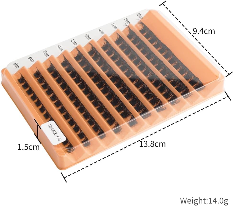 120MIX-Y26 Partial False Eyelashes, Bulk Feel, Natural, Large Capacity, Handmade, For Stage Use, Everyday Makeup