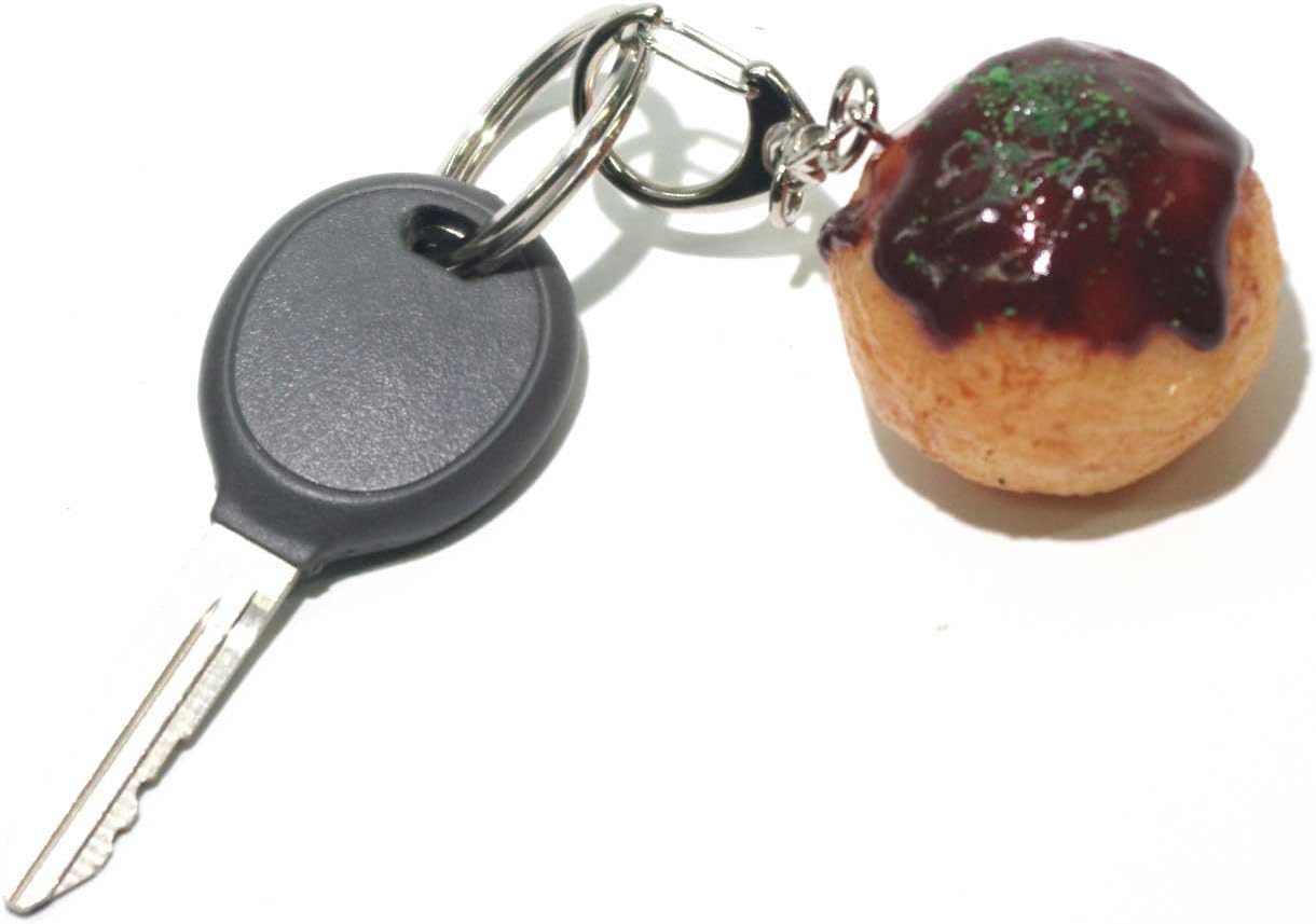 Takoyaki 017TK Food Sample Keychain Cute, Funny, Souvenir, Present, Coconut Accessory