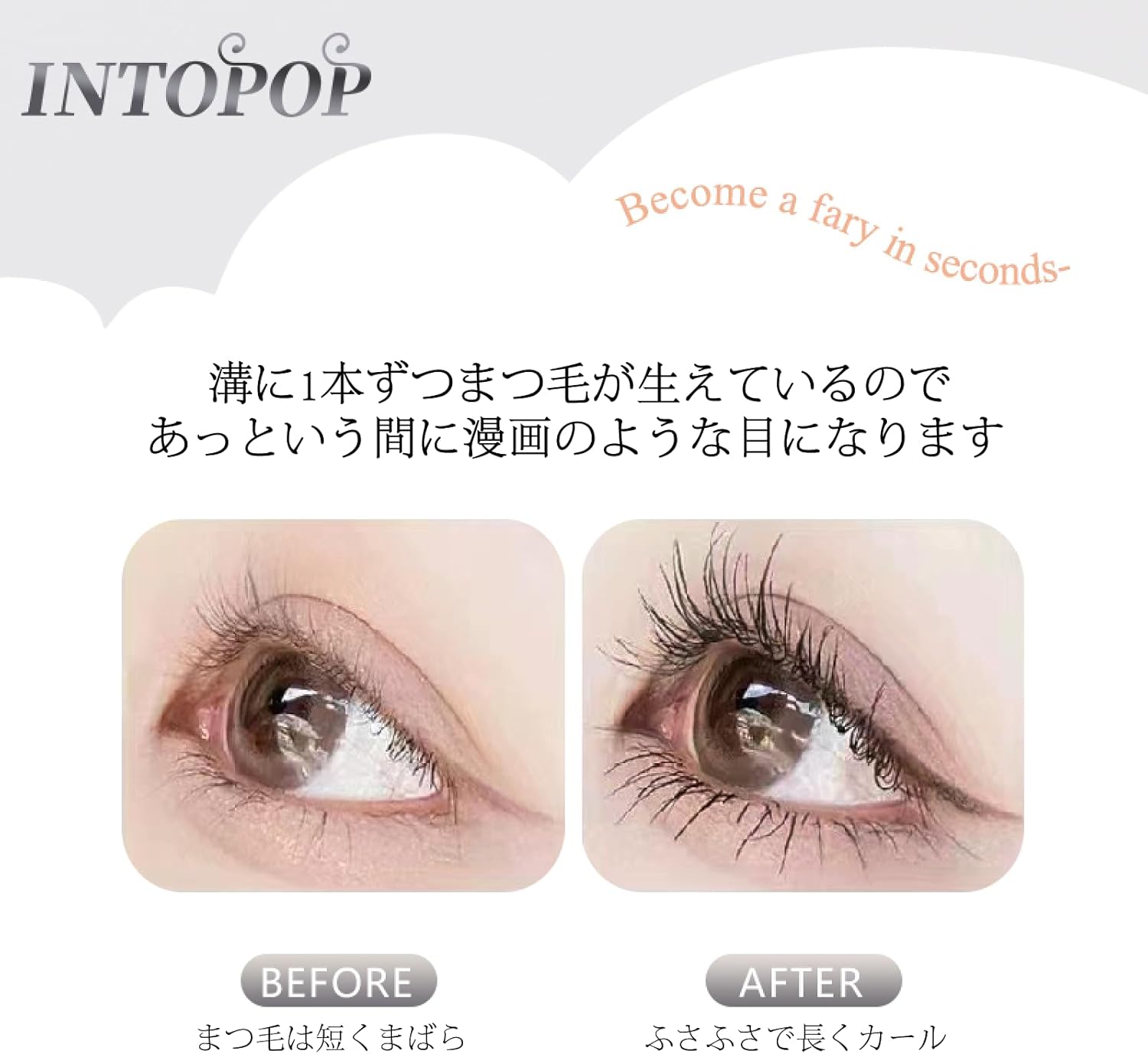 Mascara Base, Natural Curl, Fiber Blended, Long Keep, Suitable for General Eye Makeup, Clear Type, Primer for Eyelashes (01-Black)