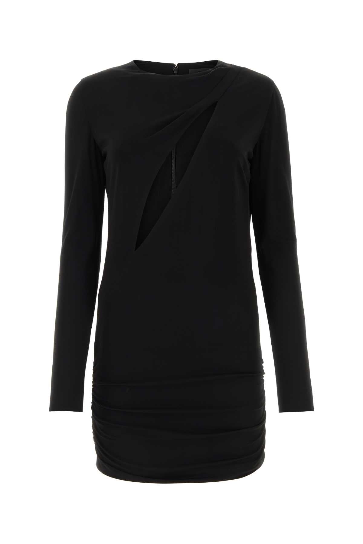 Versace ヴェルサーチブラックストレッチビスコースミニドレス - Image 4