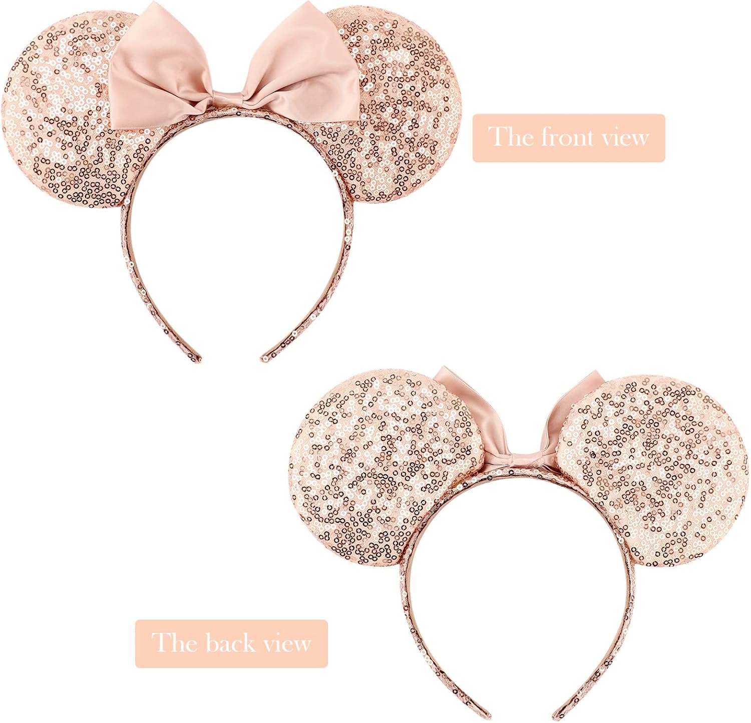 DRESHOW Mouse Ears Bow Headbands Sequins Party Decoration Cosplay Costume for Women