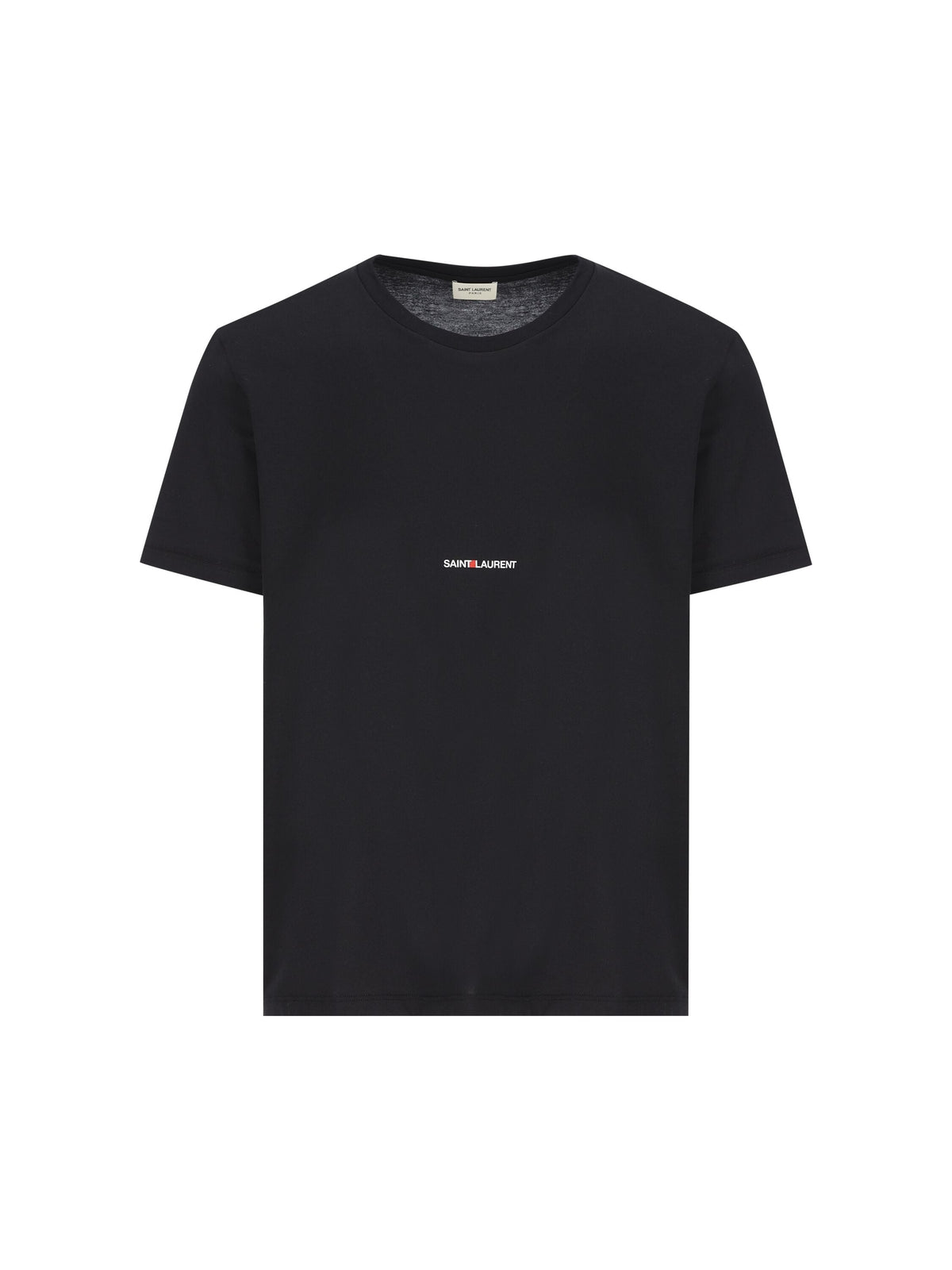 Saint サンローラン メンズs オーガニックコットン ブラック T シャツ - Image 5